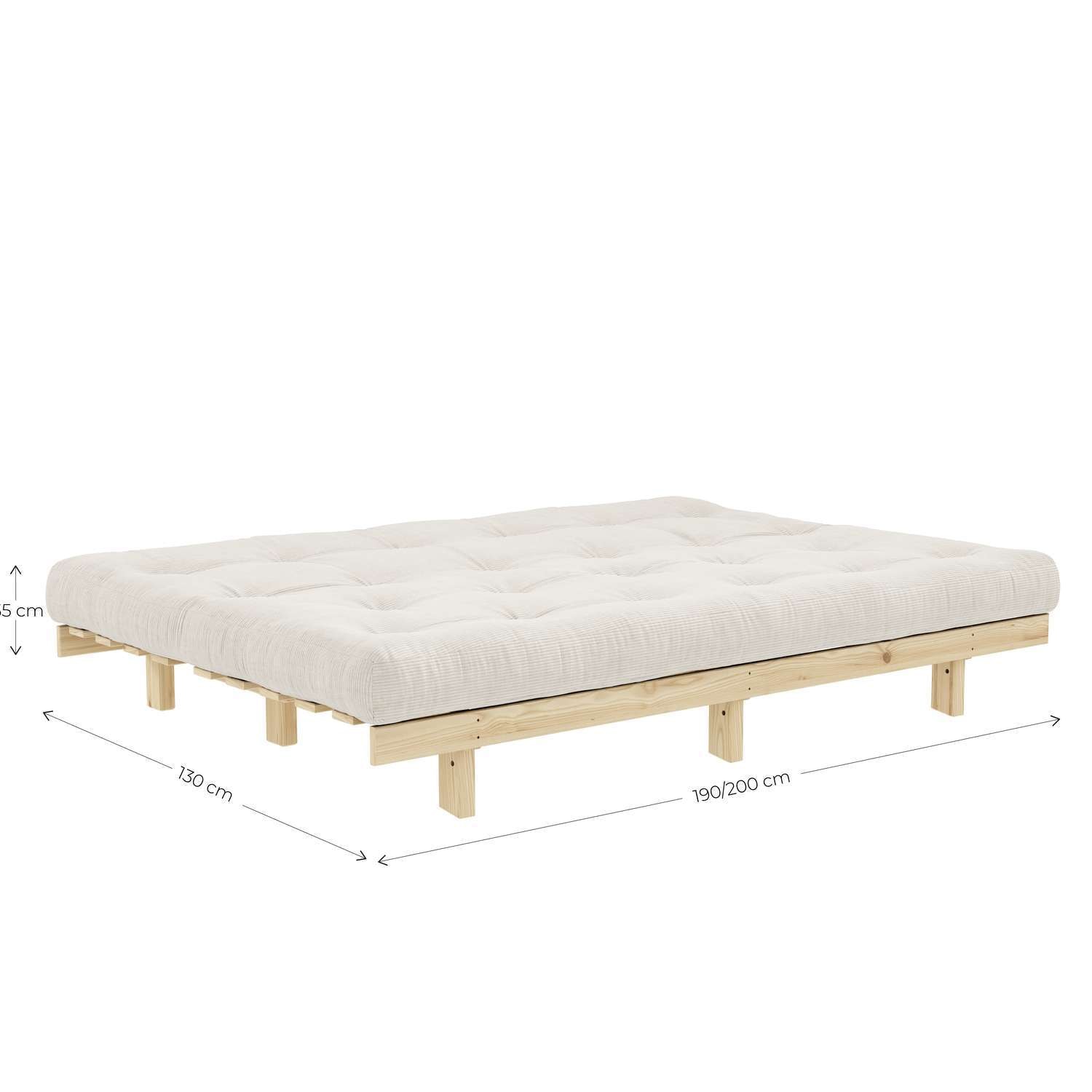 Karup Design Schlafsofa »Lean 200 Schlafsofa, Gästebett, Sofa mit Futonmatratze« Inkl. Futonmatratze, Liegefläche 130x200 cm, FSC® zertifizierte Kiefer