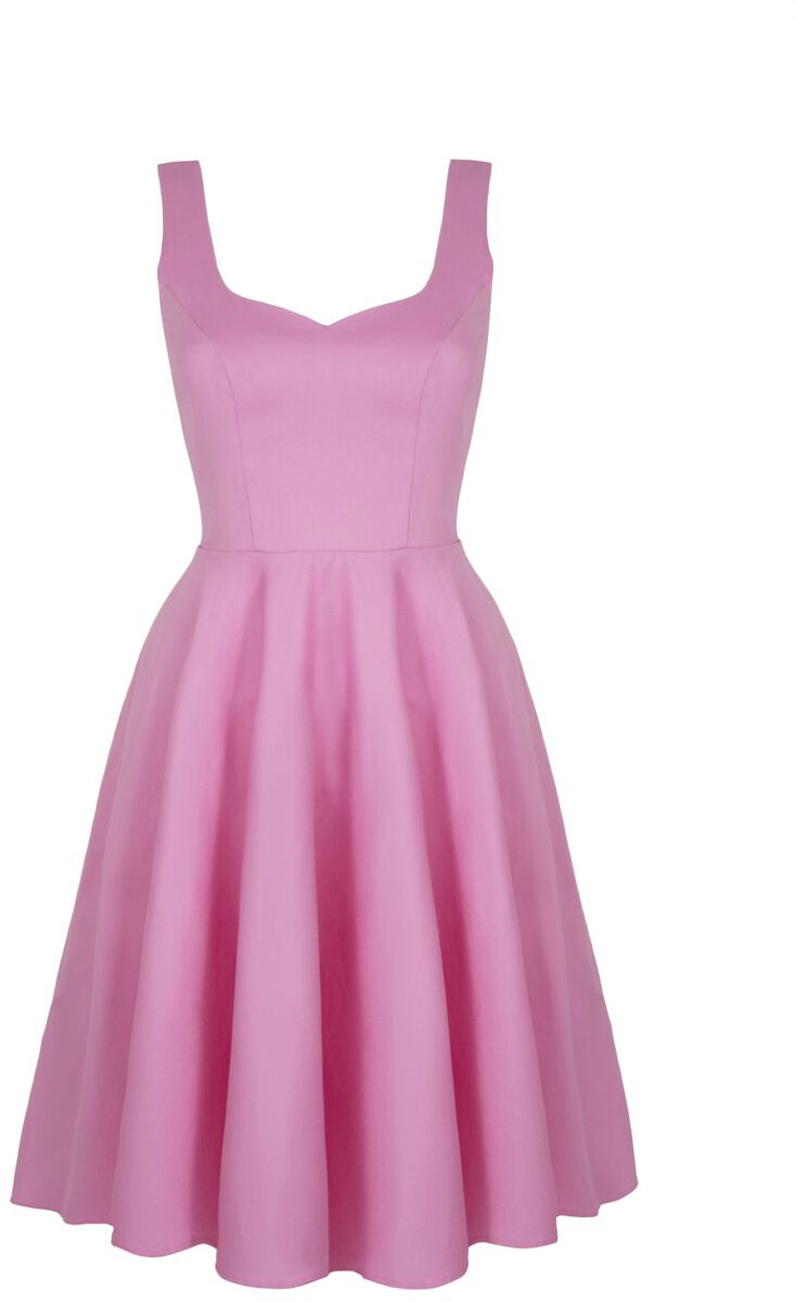 Heidi Dress Pink | Hell Bunny Robe mi-longue