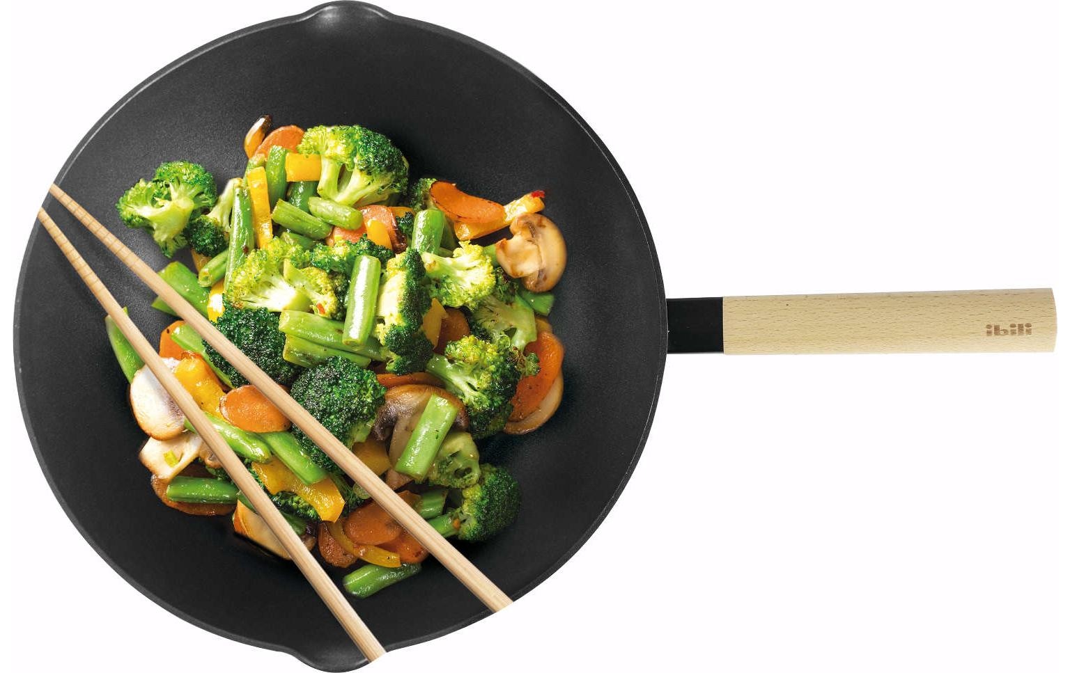Wok »Ibili Luxe 30 cm« Edelstahl