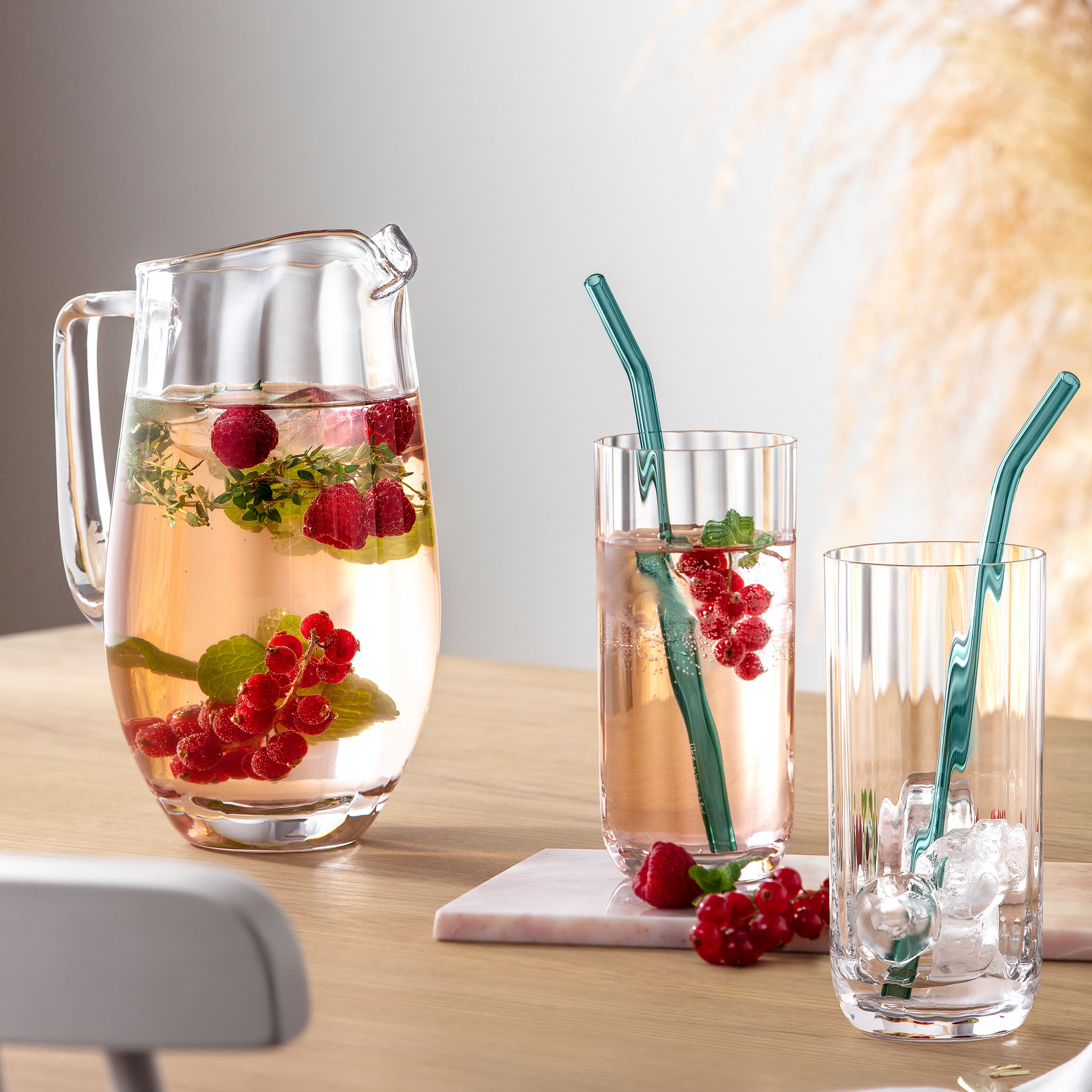 Artesano Glass straw Multi-colored, borosilicate glass