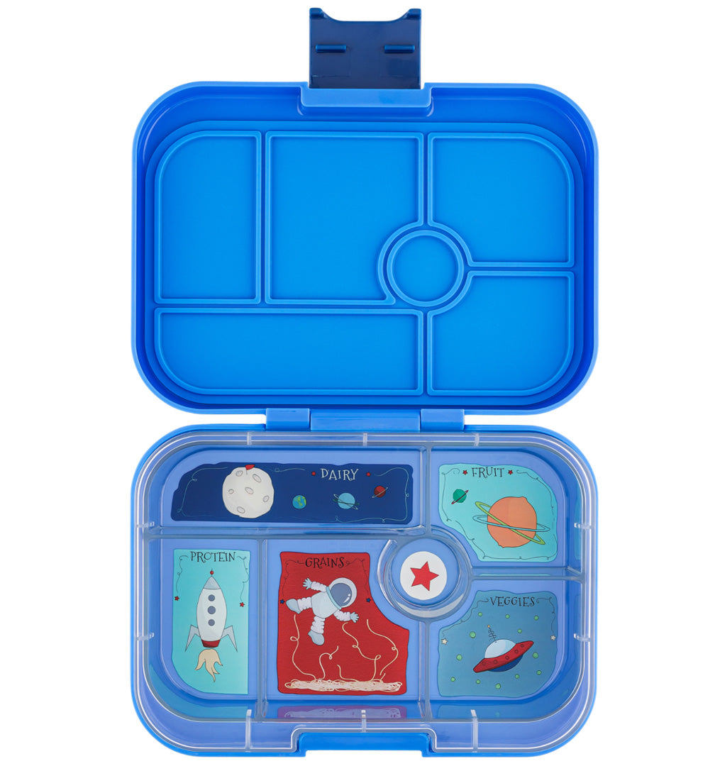 yumbox original broodtrommel 6 vakken - surf blue - rocket