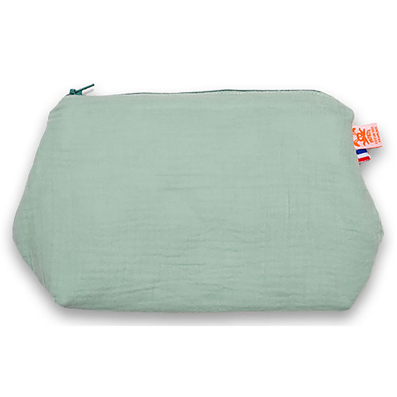 Papate Trousse de Toilette en Coton Bio verte - 23x17 cm