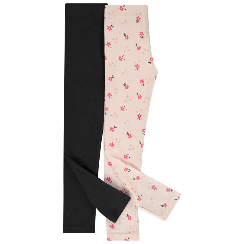 Lot de 2 leggings fantaisie pour fille - Rose