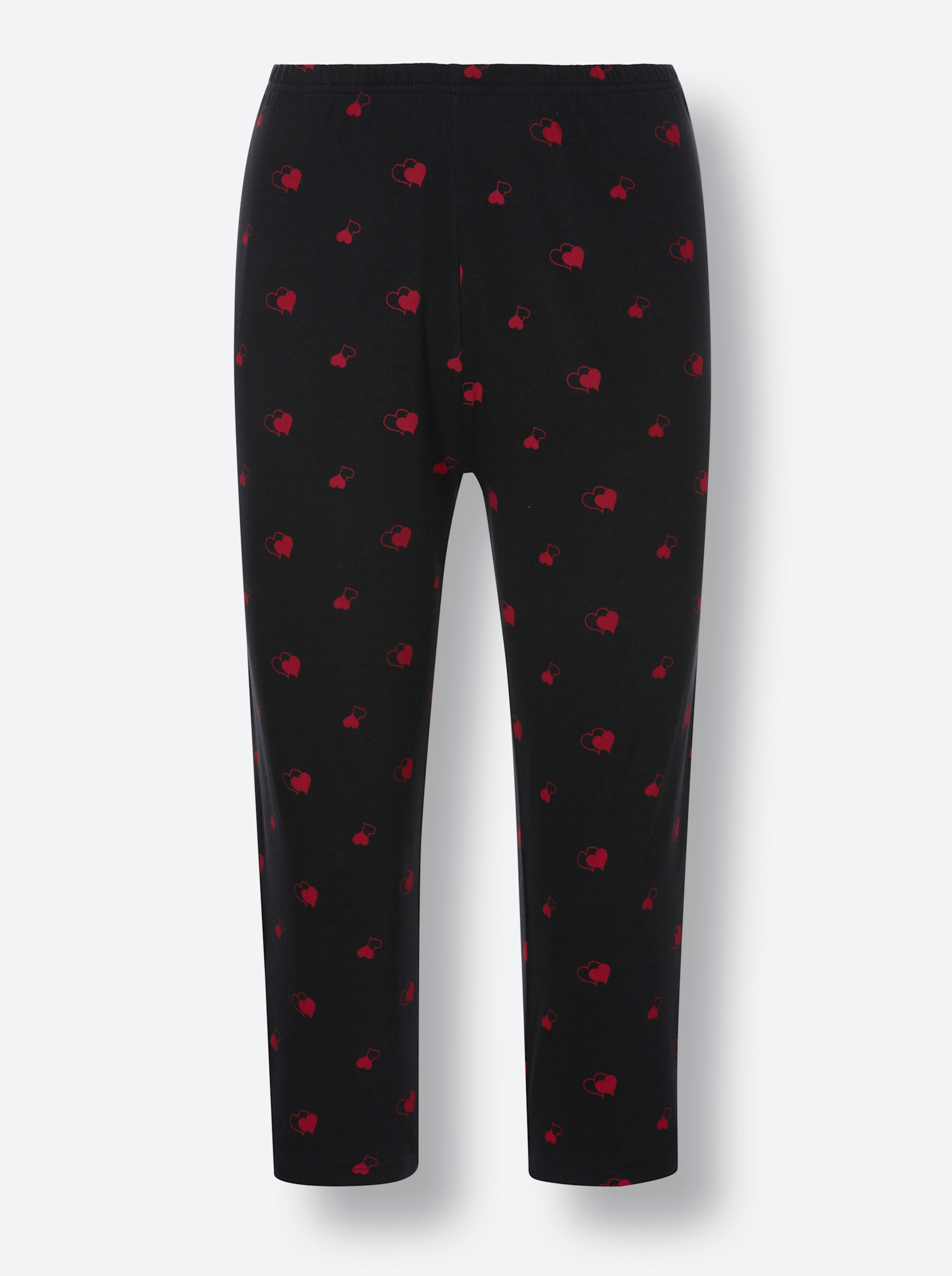 wäschepur Capri-Anzüge in rot + schwarz