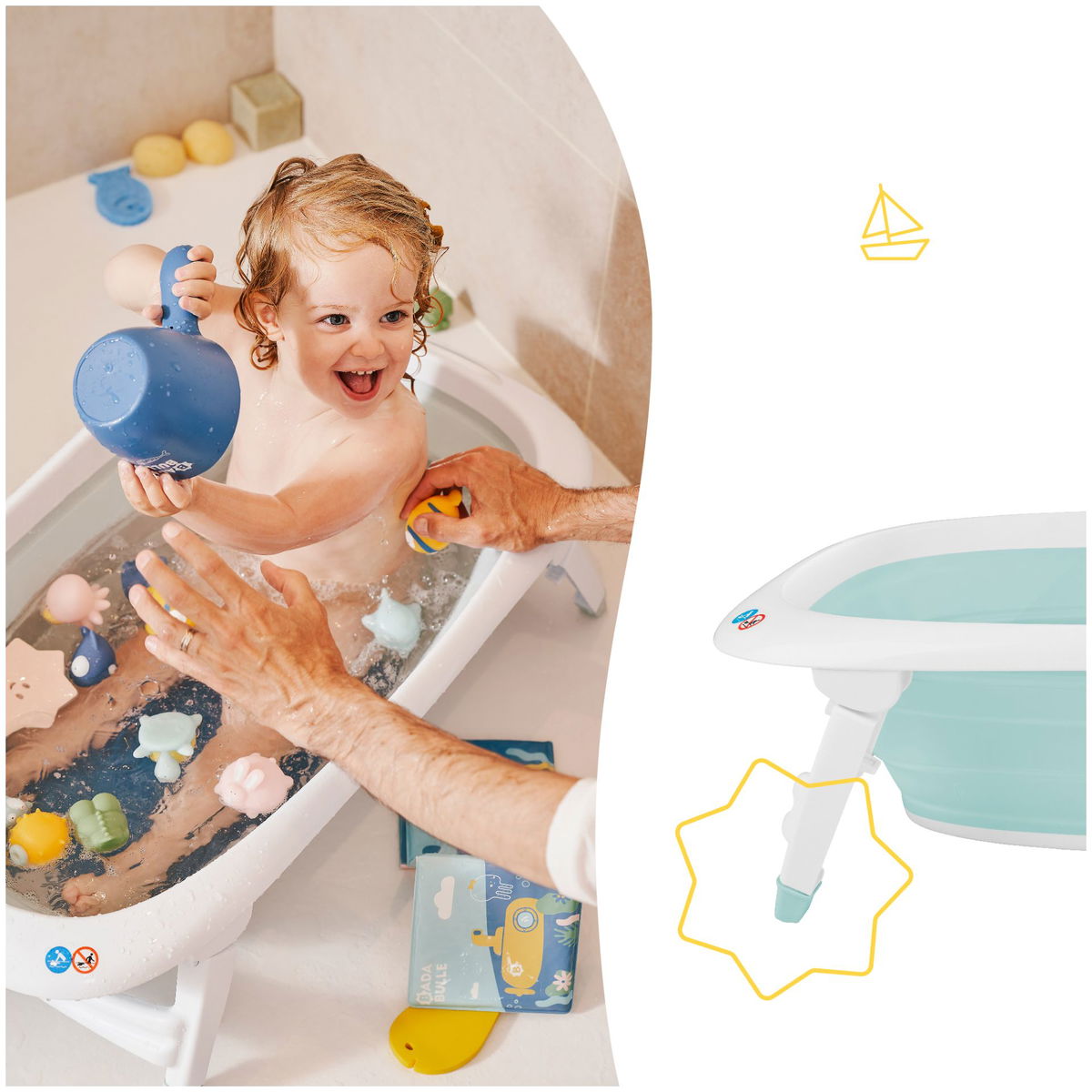 badabullebadabulle   faltbare Babybadewanne