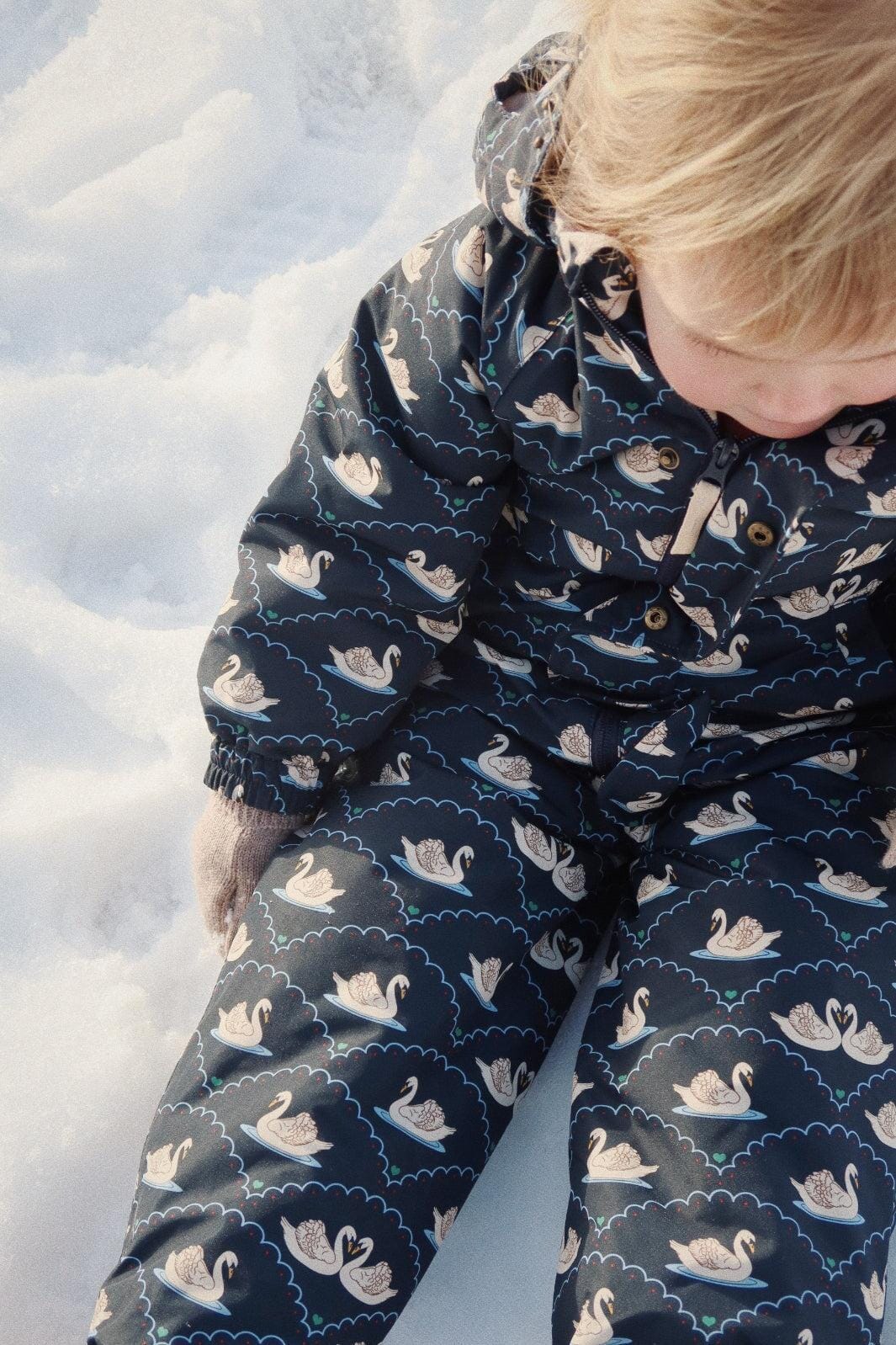Konges Sløjd Nohr Snowsuit Print swan eclipse