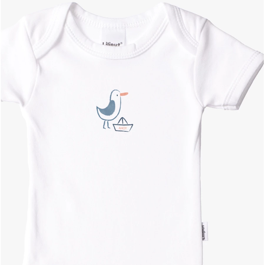 Liliput Kurzarm-Bodys 2er-Set blau und weiß