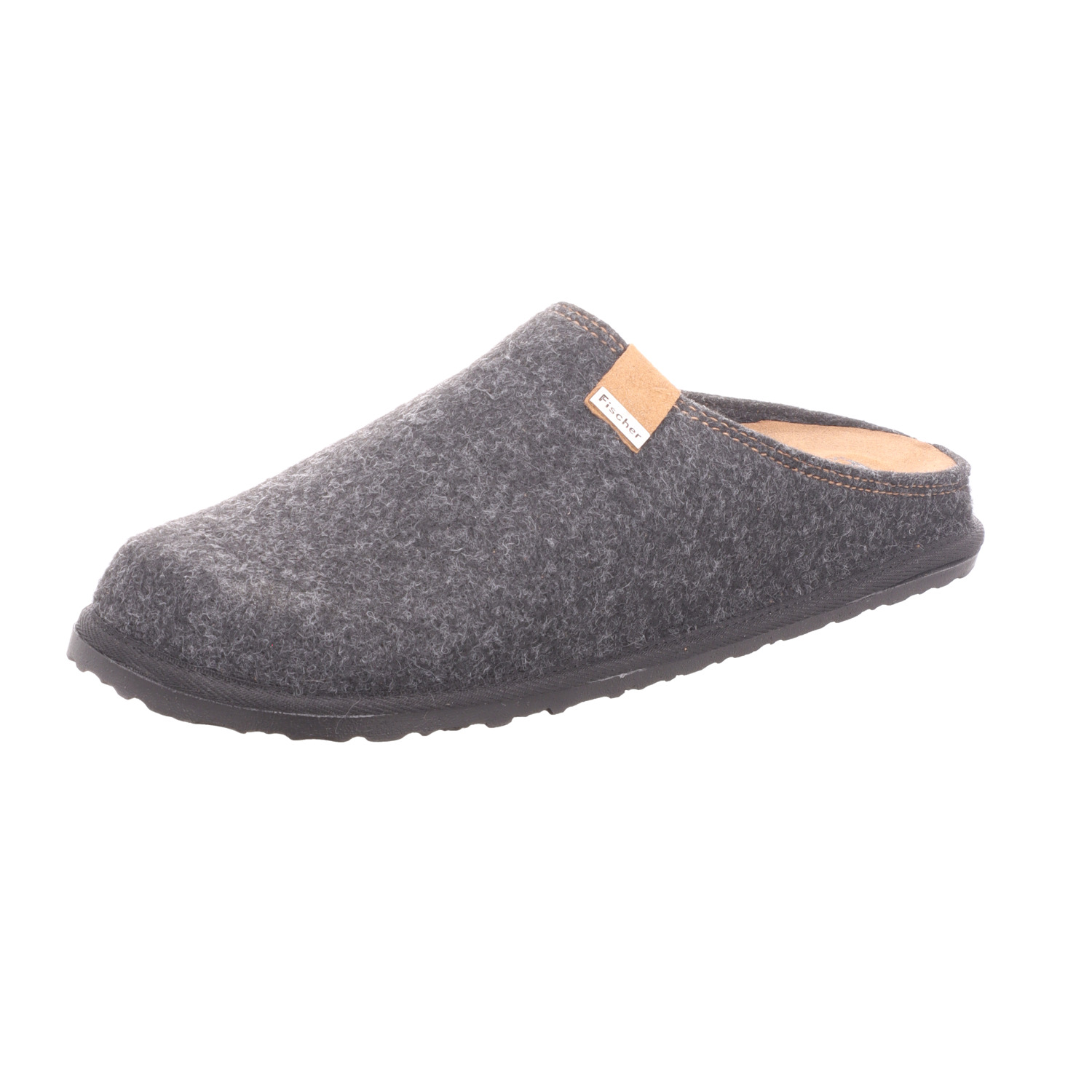 Fischer Herren-Hausschuh Anthrazit-Grau