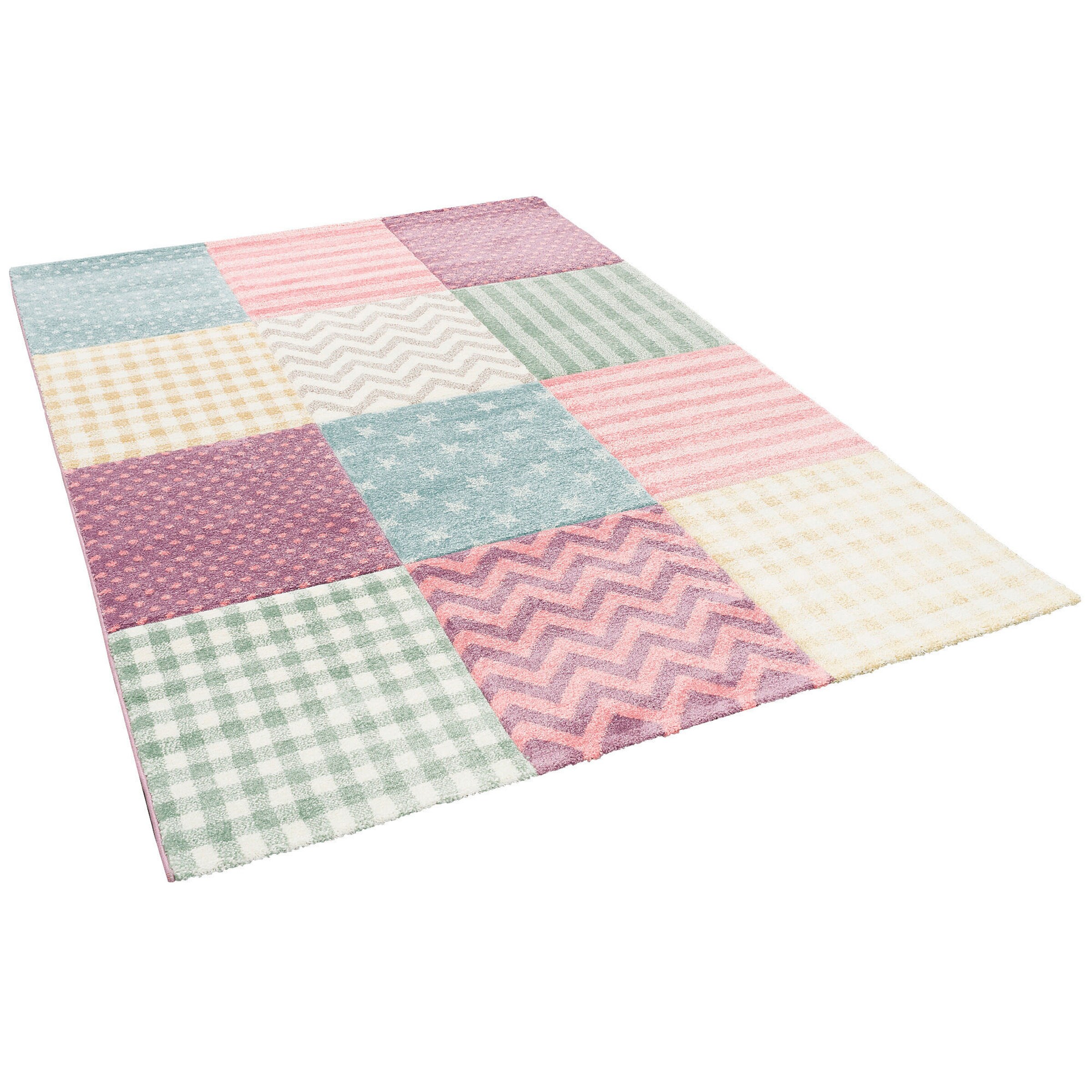 Pergamon Kinder und Jugend Teppich Maui Sterne Pastel Bunt - 160x230 cm