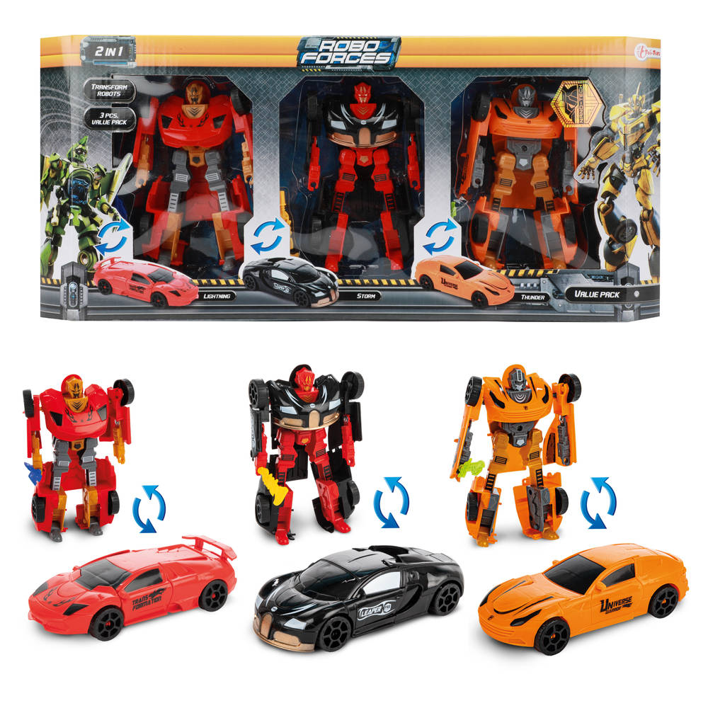 Roboforces transformer robot set 3-delig