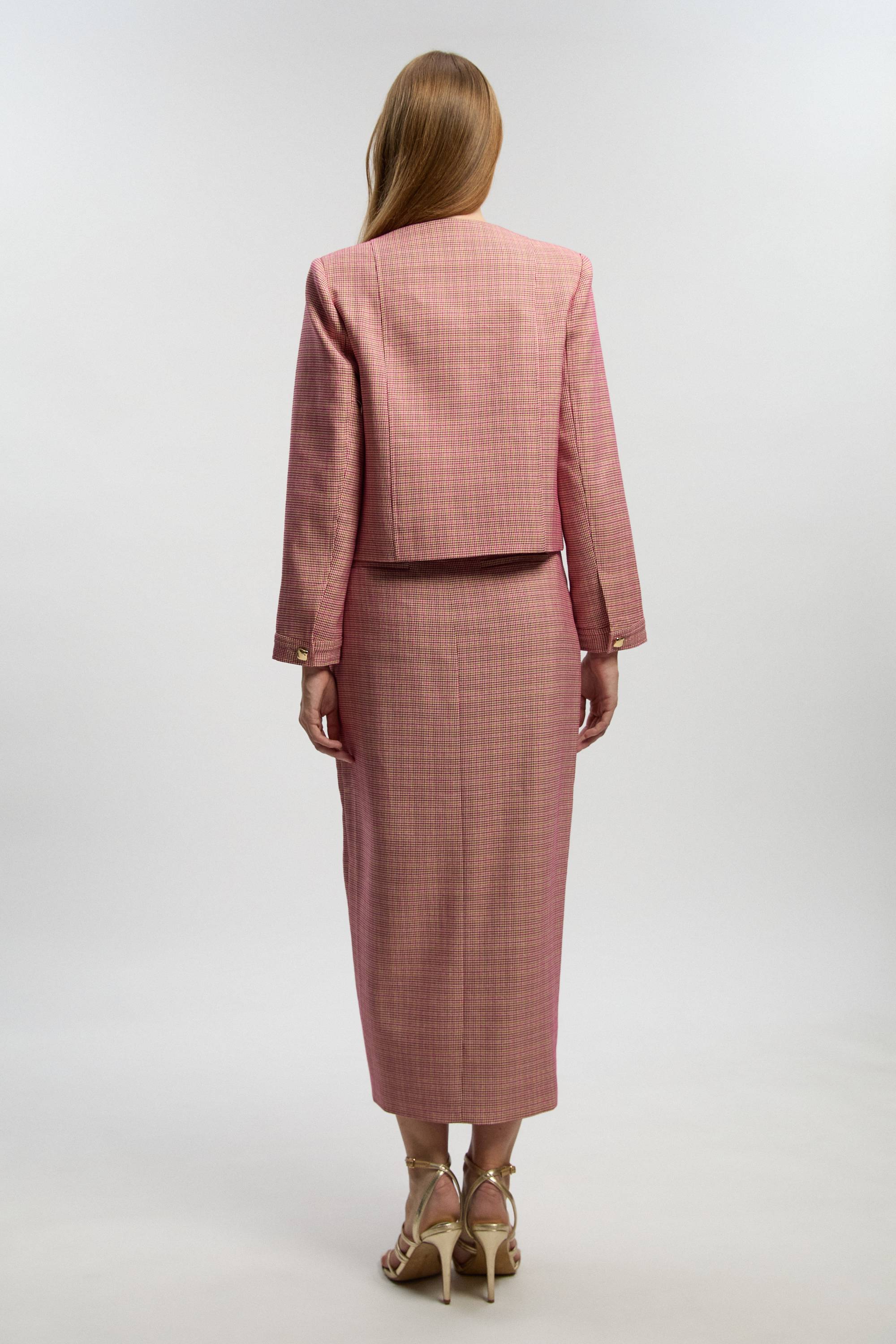 KarenMillen Jupe Crayon Midi Ajustée À Carreaux