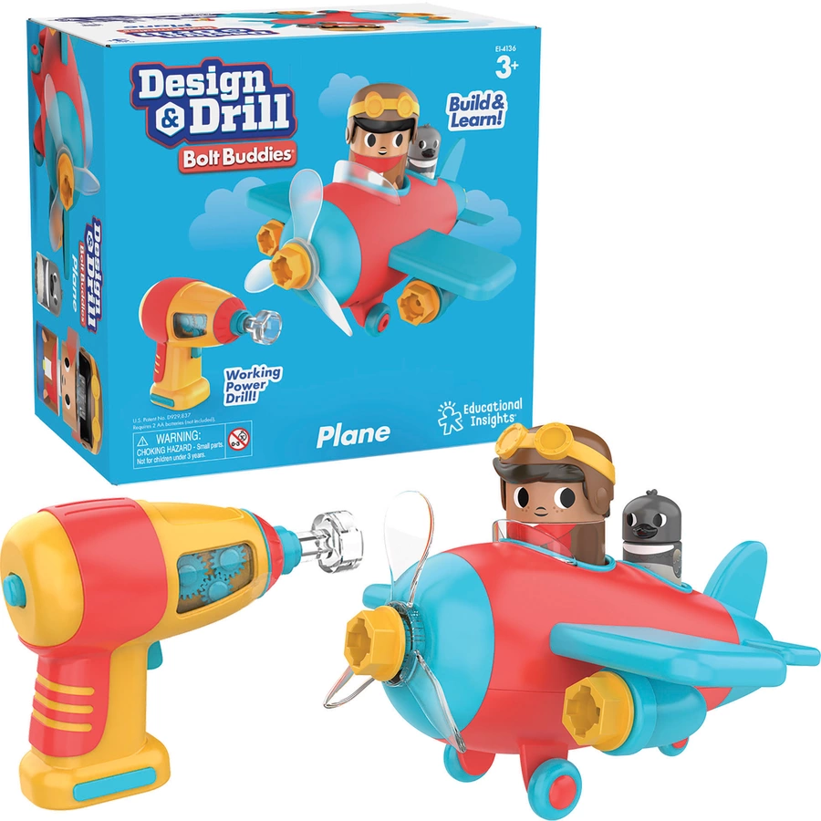 Learning Resources® Design & Drill® Bolt Buddies® Flugzeug