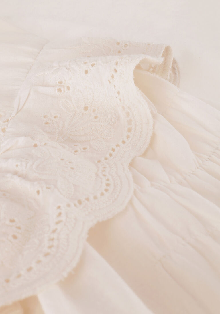 SUMMUM witte summum blouse blouse cotton voile embroidery