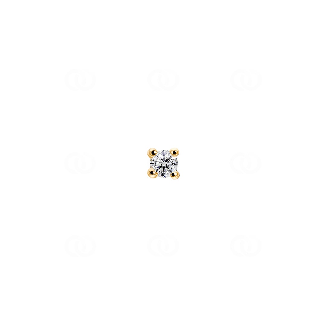Nasenpiercing Winkel 750/18 K Gelbgold mit Diamant 0.01ct.