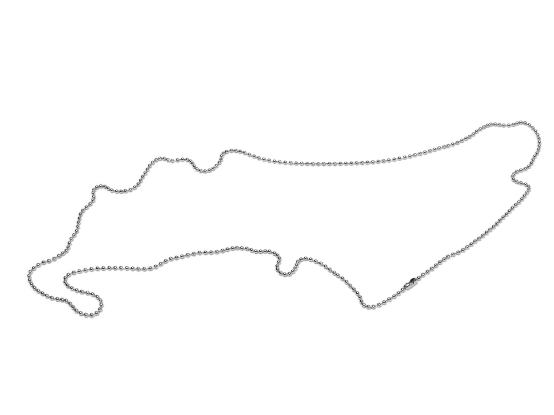 Kugelkette mit Verschluss, vernickelt