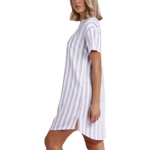 Admas - Camisón Classic Stripes Violeta
