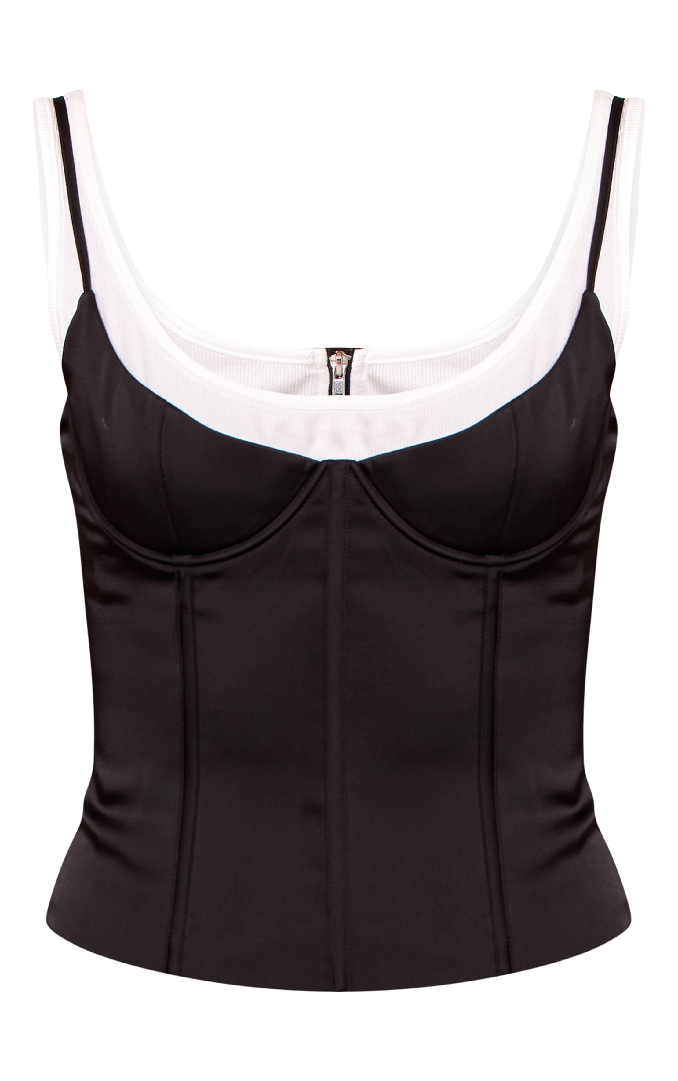 Noir Corset Double Couche