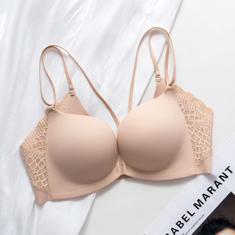 Nabla - Effen kanten paneel bh / slip / set zonder beugel