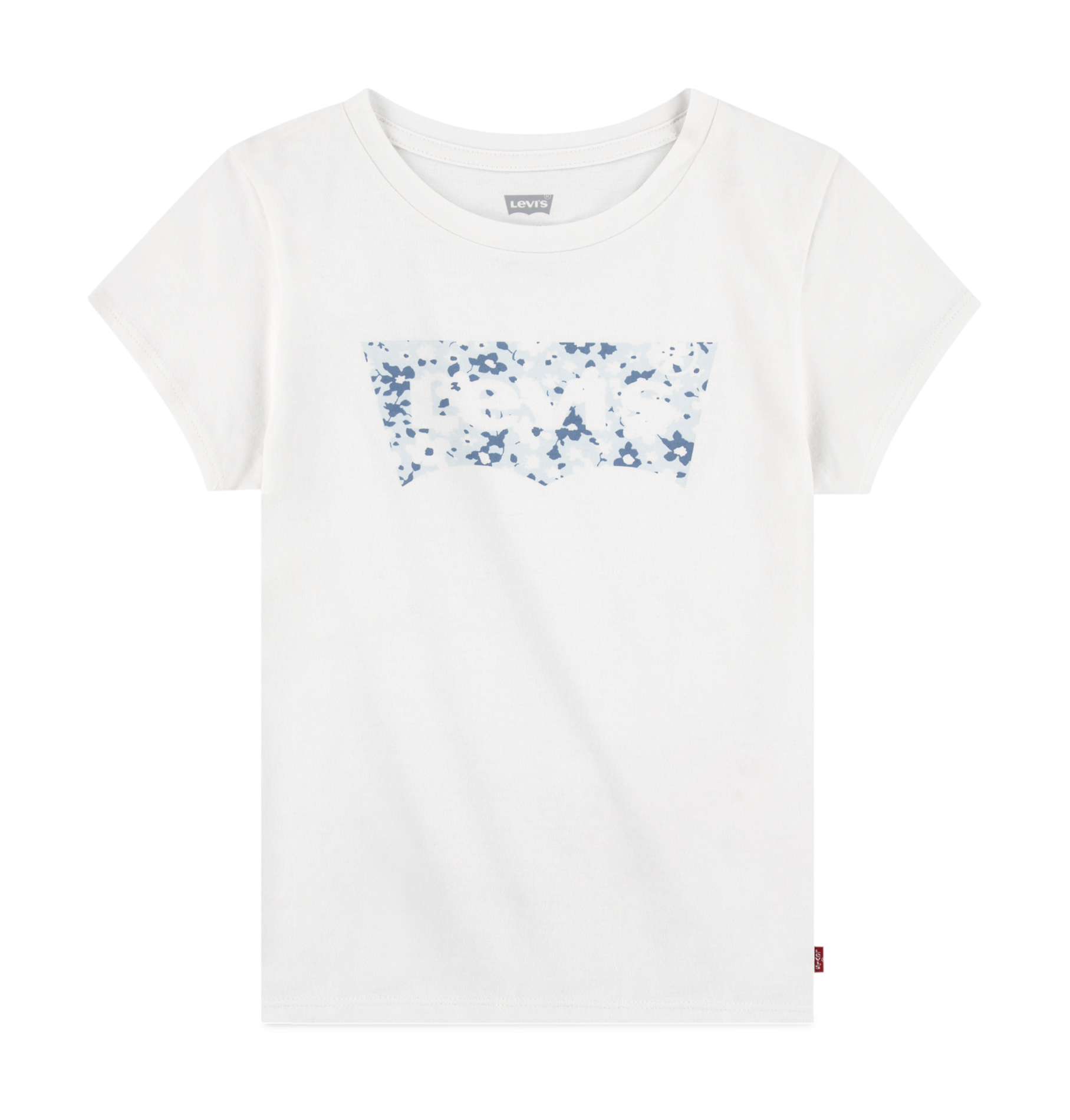 Tee-shirt col rond sérigraphié en coton | Blanc