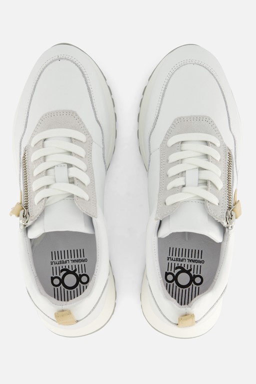 Aqa Sneakers wit Leer