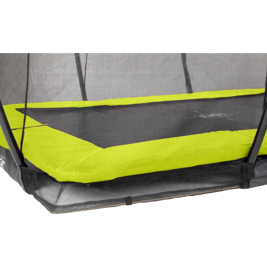 EXIT Bodentrampolin Silhouette Rechteckig 214x305 cm mit Sicherheitsnetz - grün