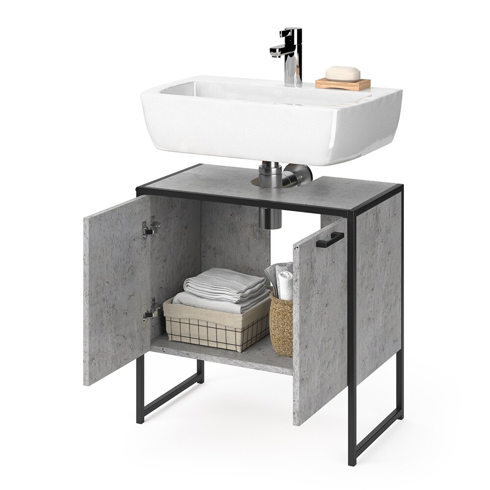 Vicco Wachtischunterschrank Beton Fyrk Badschrank Waschbeckenunterschrank Unterschrank