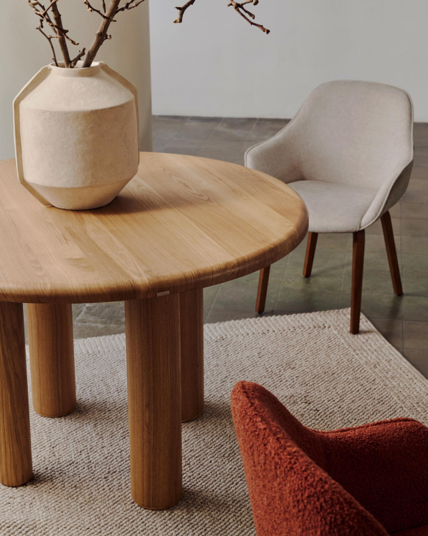 Kave Home Mailen eettafel Ø120 Naturel