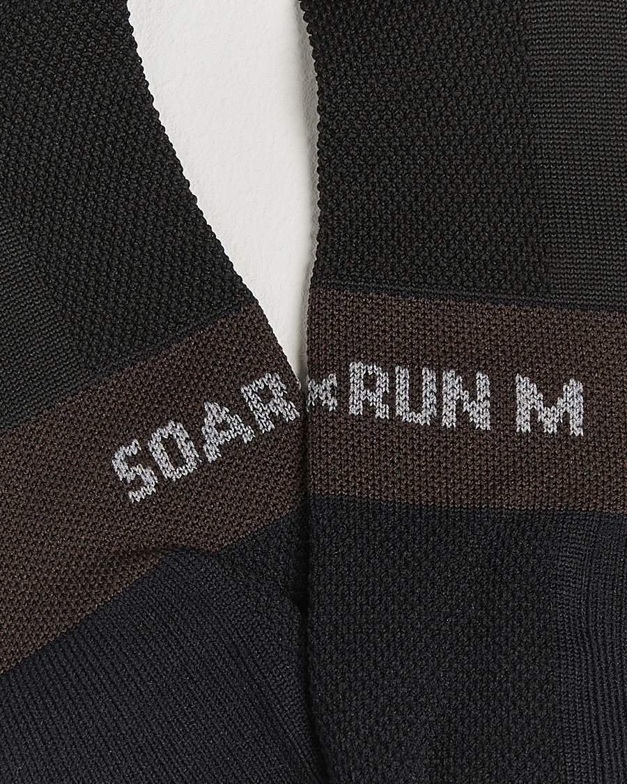 SOAR Running Diamond Crew Sock Black/Brown