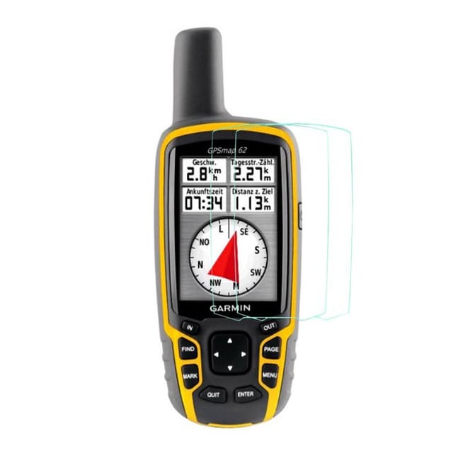 2-Pak Hærdet glas skærmbeskytter Garmin GPSMAP 62