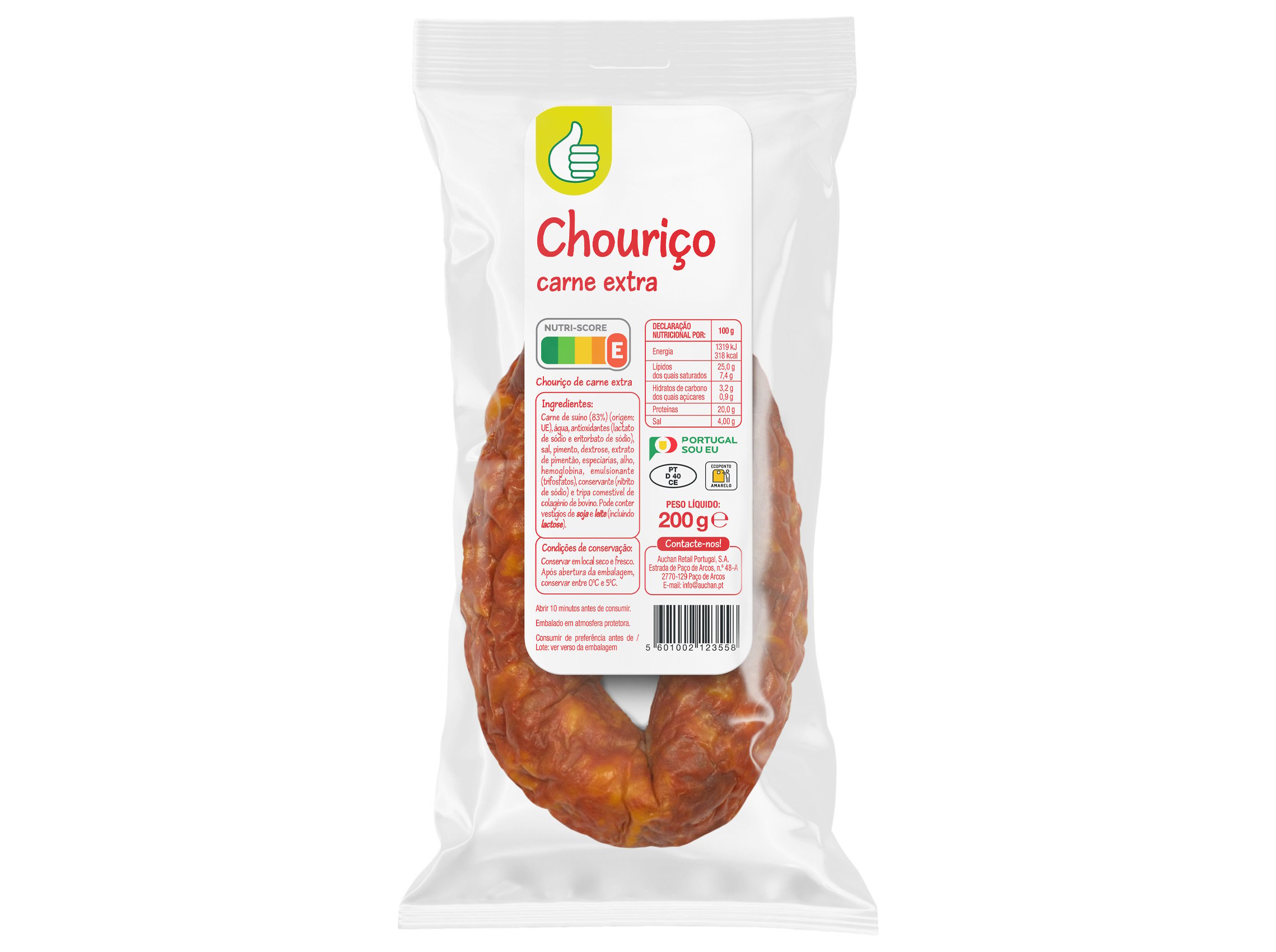 CHOURIÇO CARNE EXTRA POLEGAR 200 G