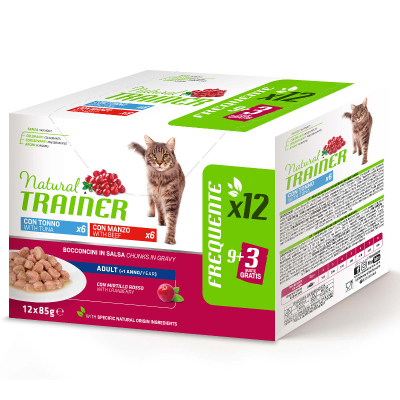 Trainer Natural Katzenfutter Adult Tunfisch & Rind in Sauce 12x85g