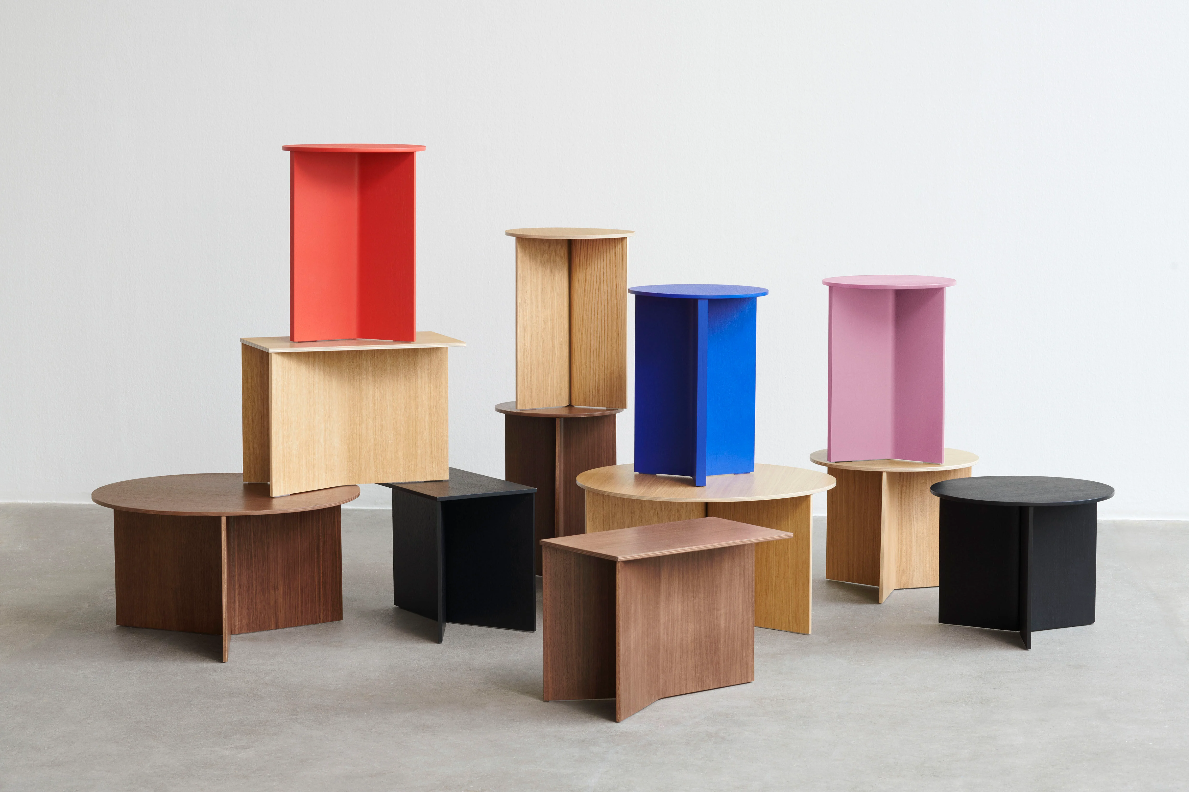 SLIT WOOD - Table d'appoint bois | Bleu