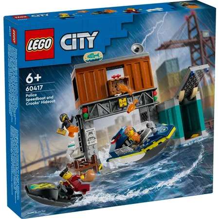 LEGO® City 60417 Polizeischnellboot und Ganovenversteck, Polizei-Spielzeug