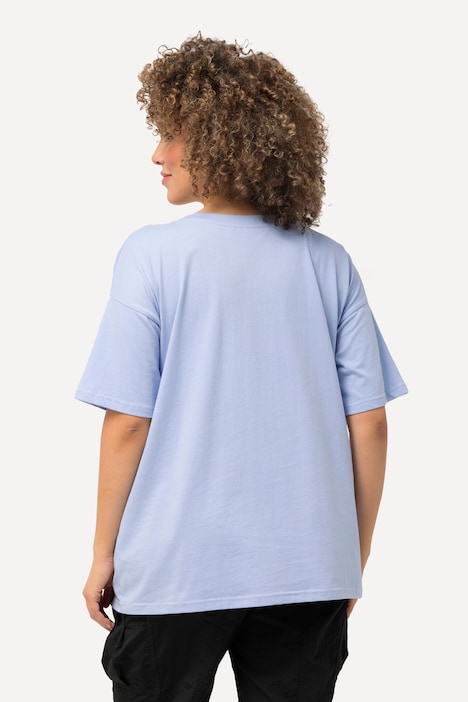 T-Shirt, oversized, Rundhals, Halbarm