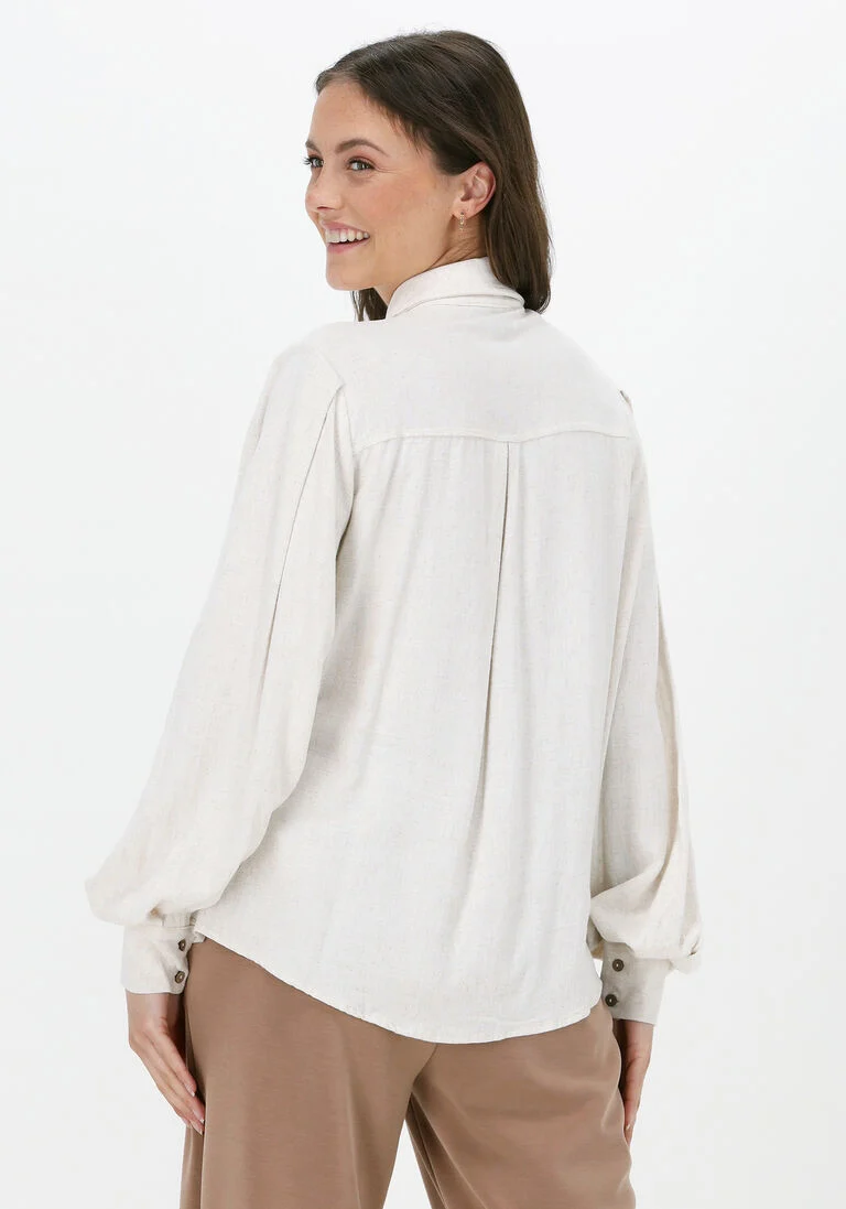 Y.A.S. beige y.a.s. blouse yasviggi ls shirt