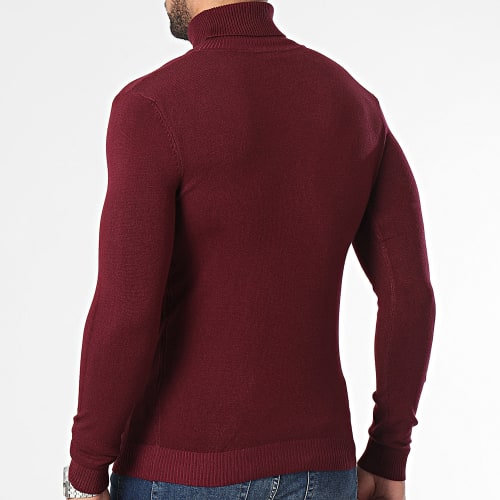 Lot De 2 Pull Col Roulé Bordeaux Noir