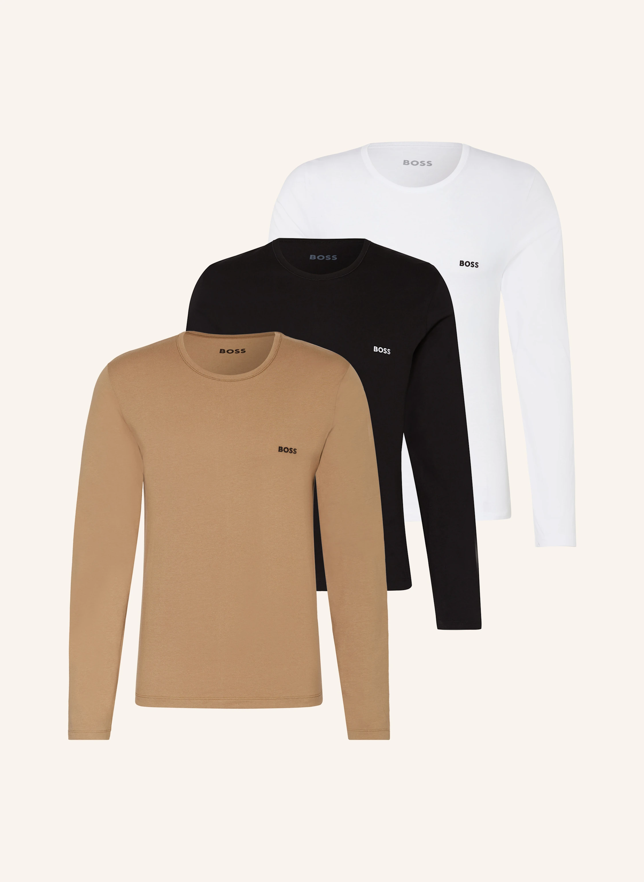 BOSS 3er-Pack Longsleeves