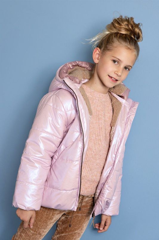 NONO - Bubble Double Hooded - Winterjas - Roze - Halflang