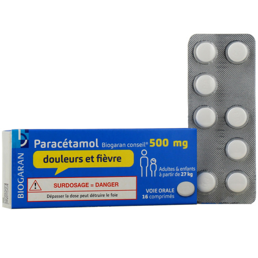 Paracétamol 500 mg -  Douleurs légères