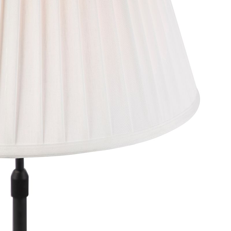 Tafellamp zwart met plisse kap crème 35 cm verstelbaar - Parte