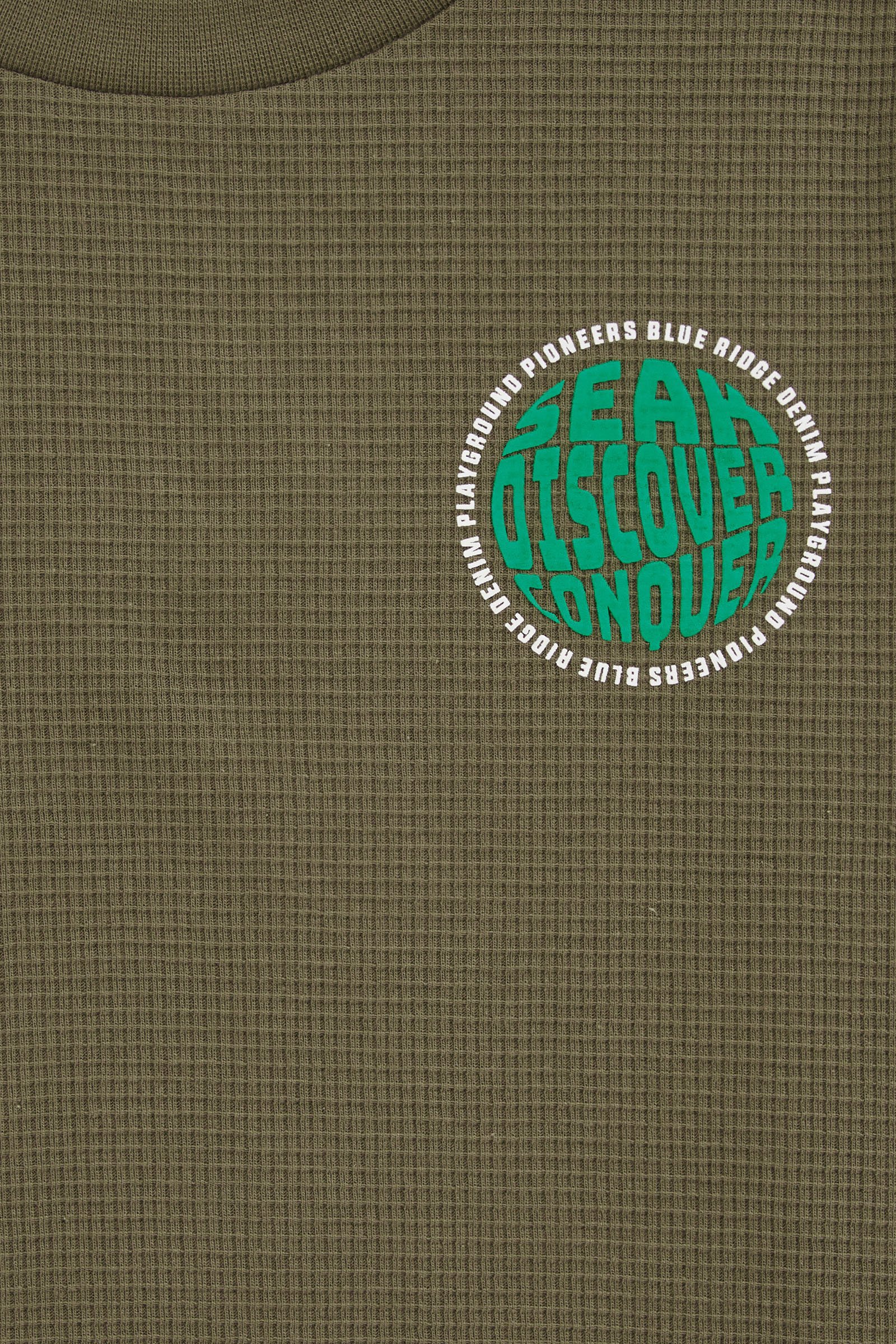 Jongens T-shirt met opdruk Blue Ridge Legergroen