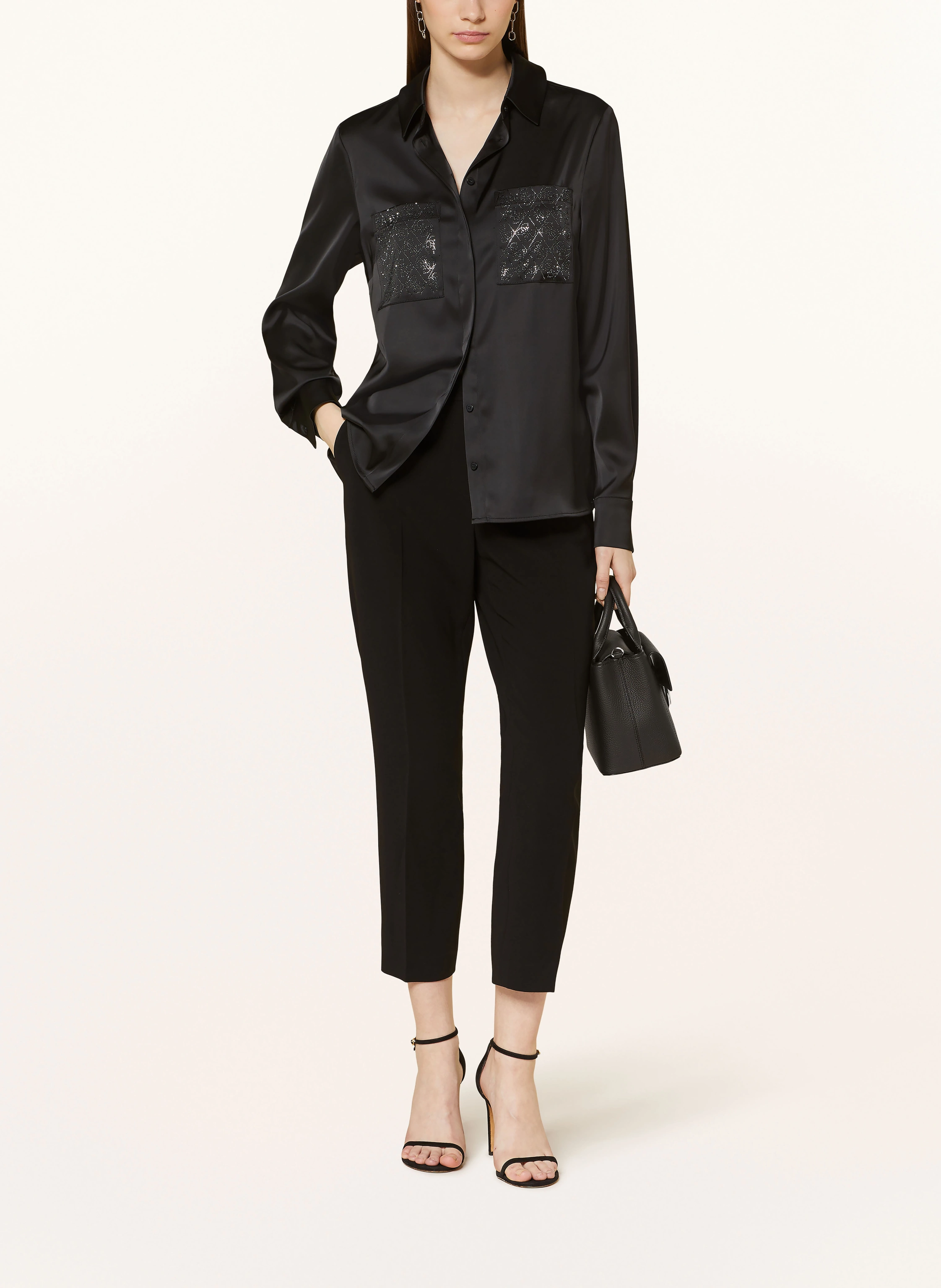 GUESS Hemdbluse MARGUERITE mit Schmucksteinen