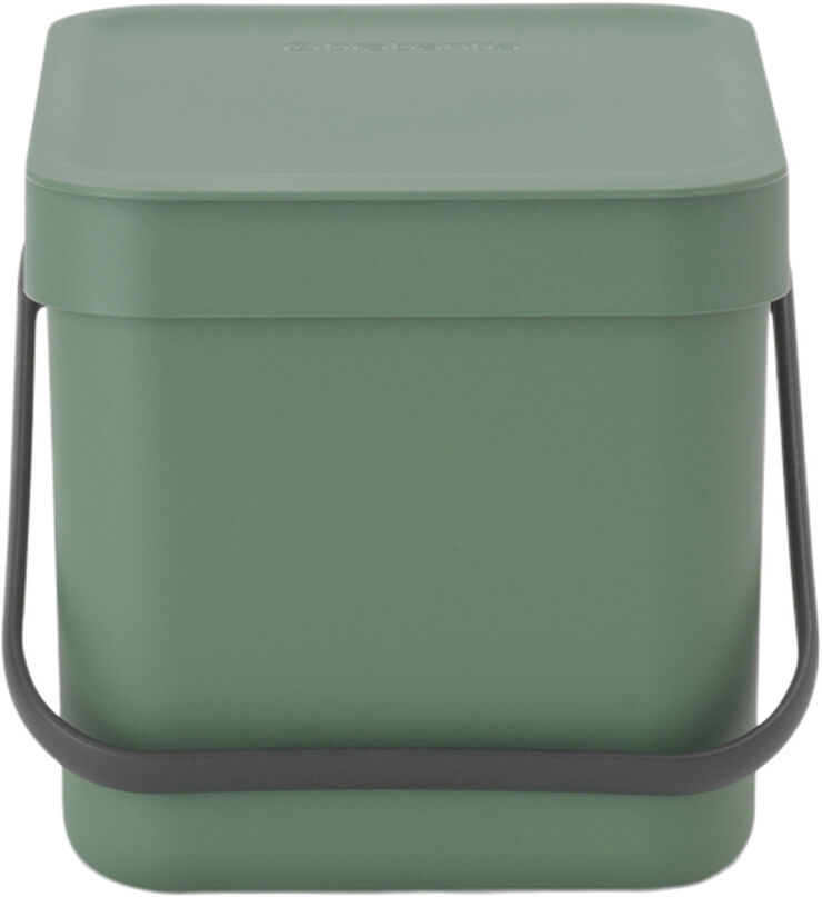 Brabantia Affaldsspand m/låg sort.kon. 6 ltr. Fir green