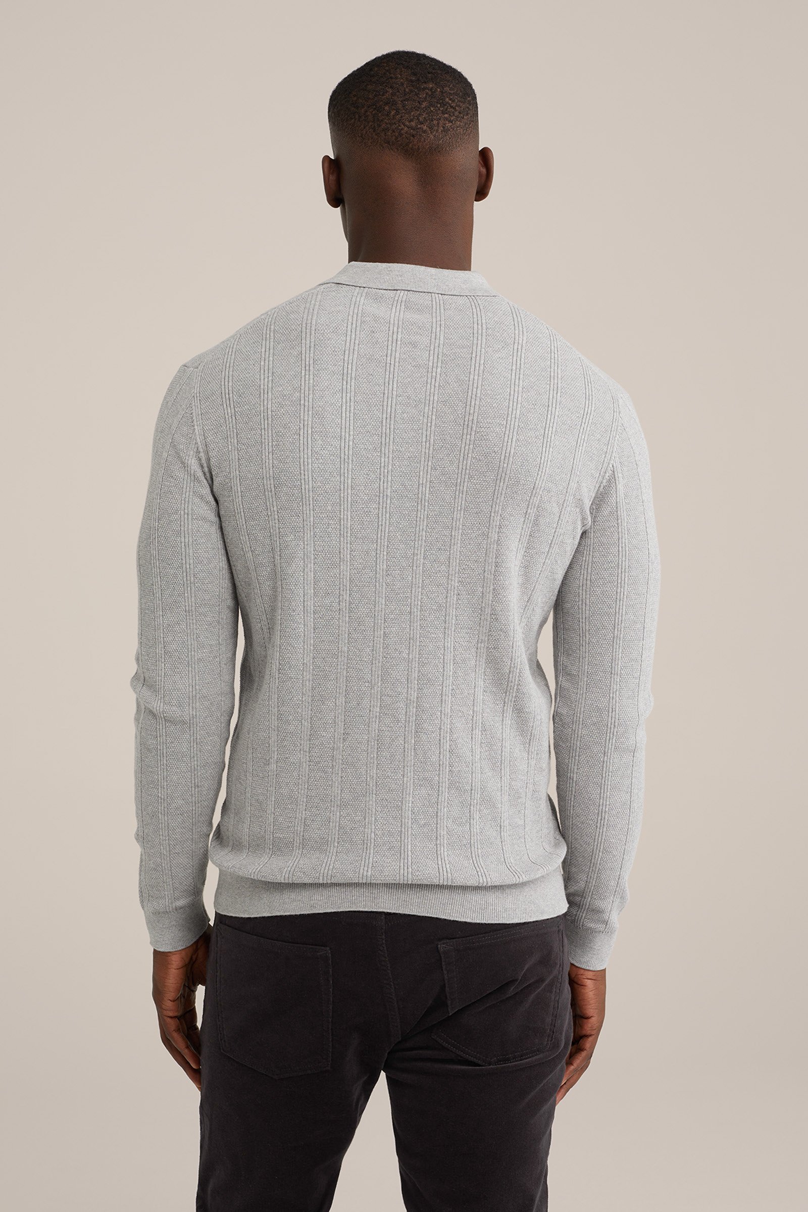 trui met structuur WE Fashion Lichtgrijs