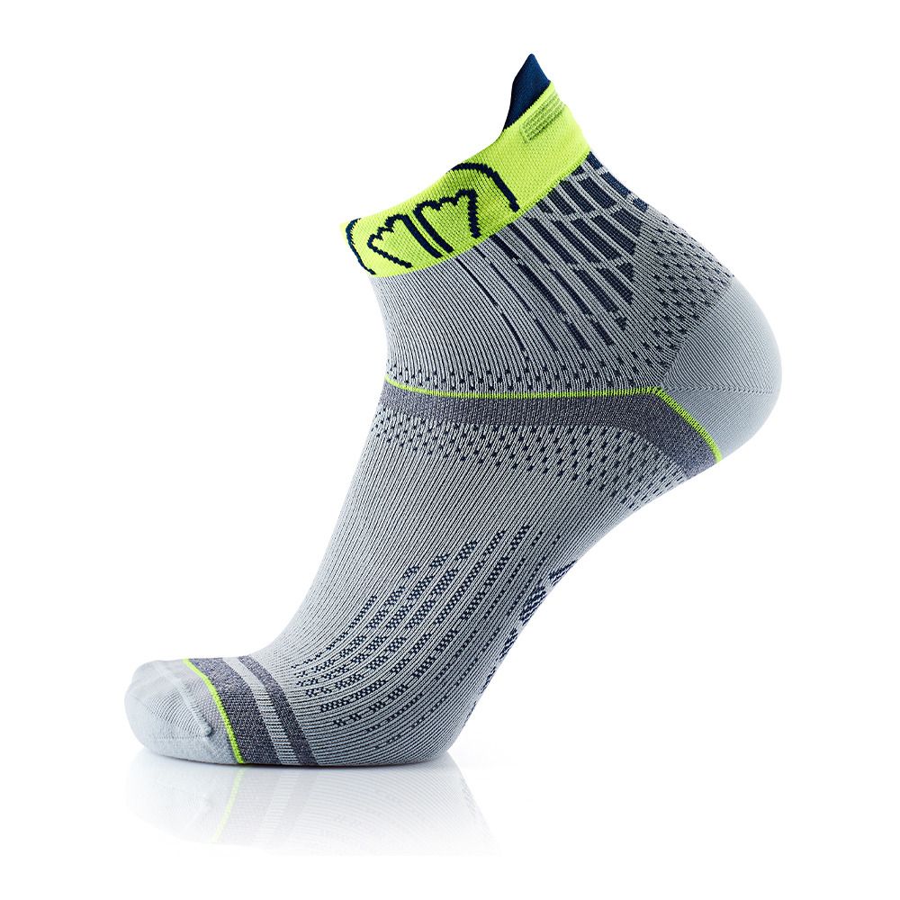 Sidas RUN FEEL - Chaussettes gris/jaune