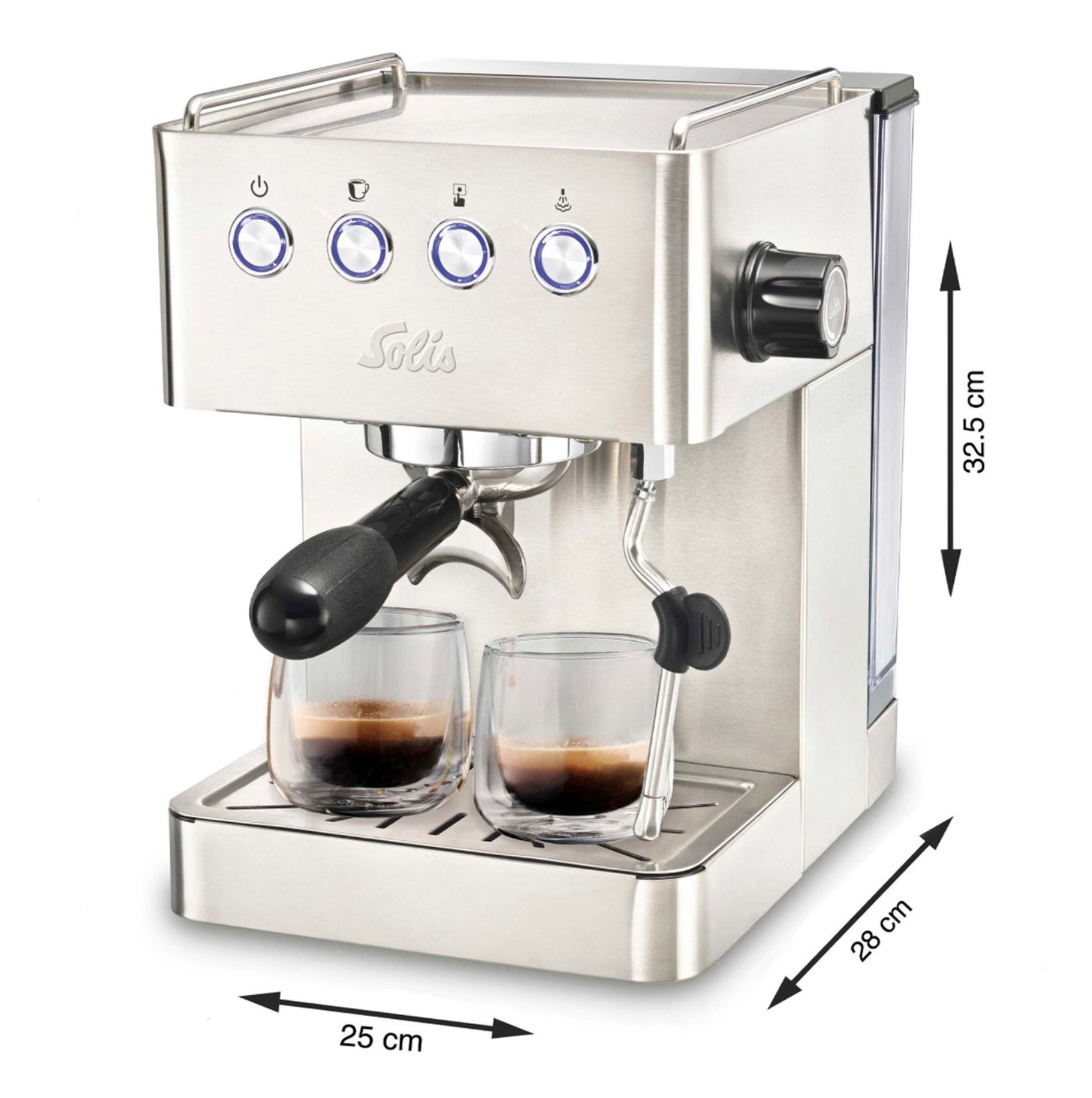 Solis Siebträger Kaffeemaschine Gran Gusto, + Scala Kaffee Mahlwerk