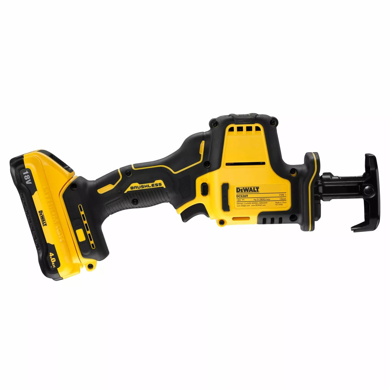 DeWALT DCS369M2 18V Li-ion XR Accu Reciprozaag set (2x 4.0 Ah) in TSTAK koffer