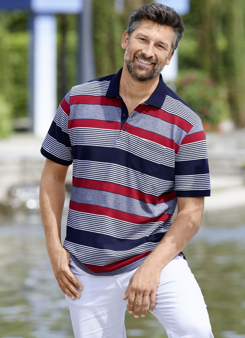 Poloshirt mit Brusttasche