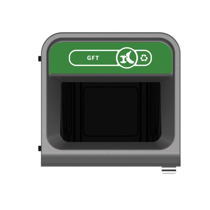 Rubbermaid Configure Recyclingstation Rest 87 Liter Antraciet Groen recyclingstation GFT 87 liter (VB500930)