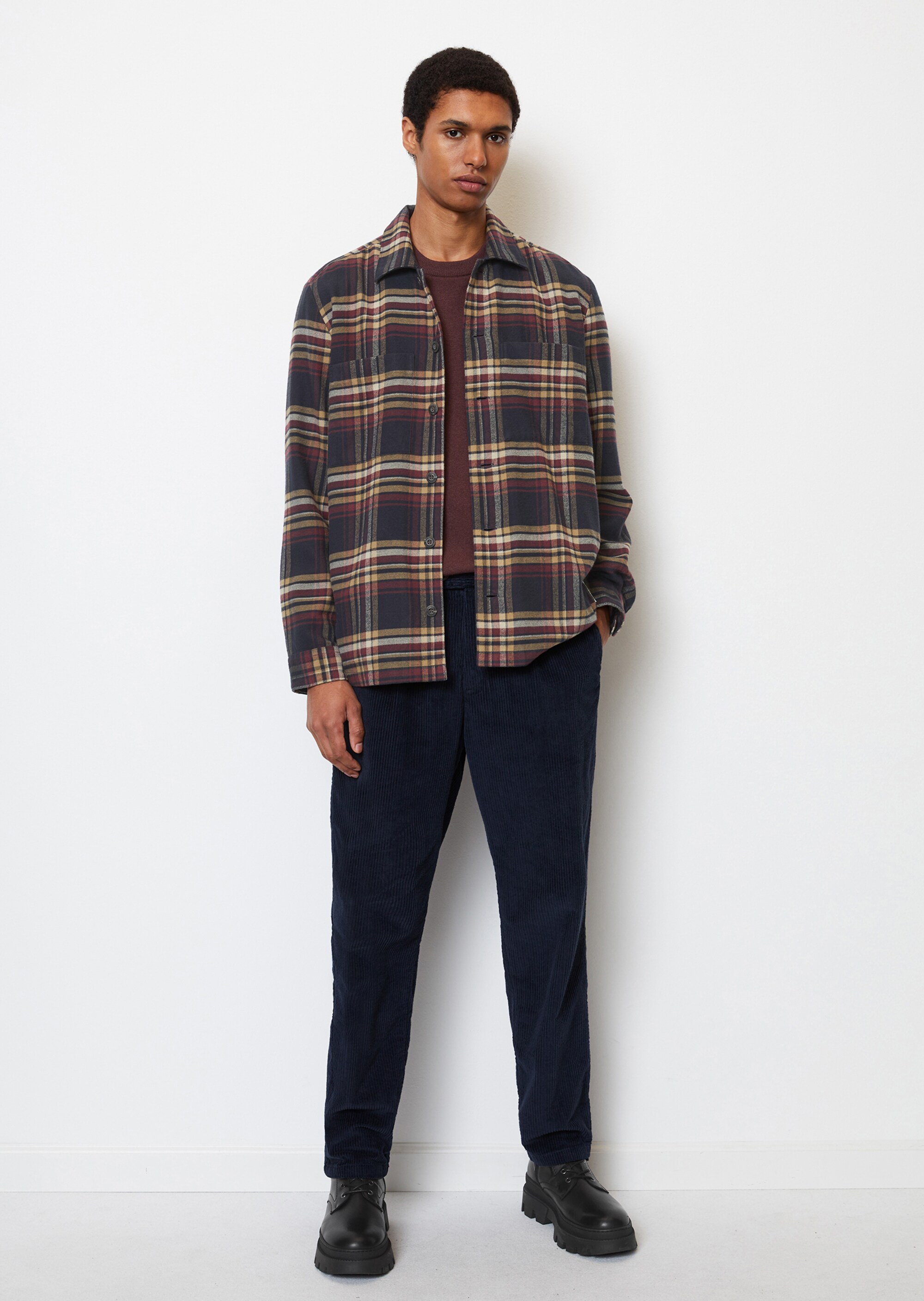 Overshirt aus karierter Bio-Baumwolle